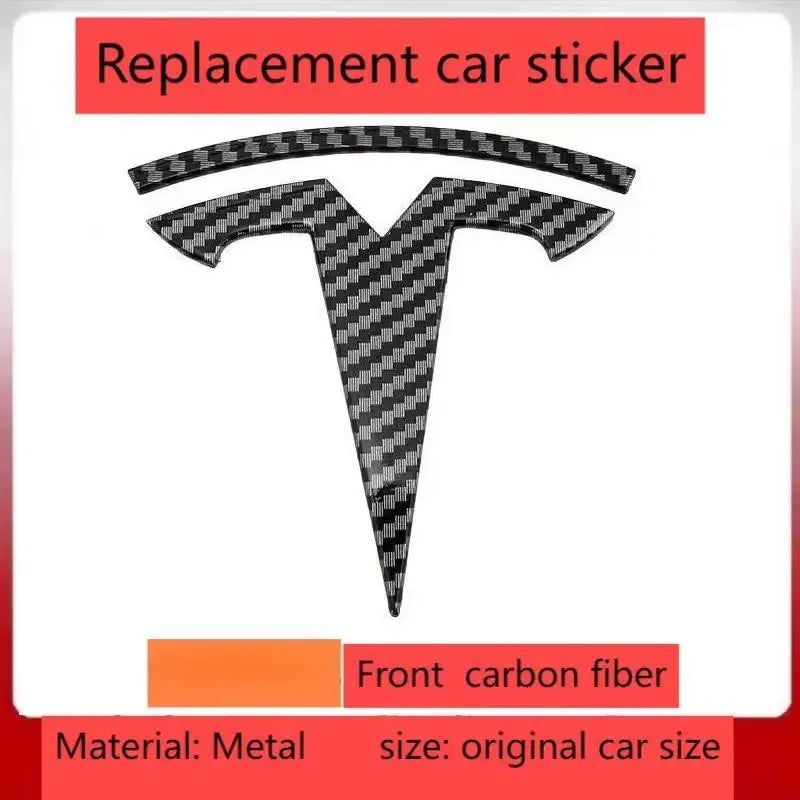 Tesla Model 3 & Model Y Metal Emblem Badge – Front & Rear Replacement