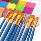 VERONNI 20-Color Face & Body Paint Palette — SFX Oil Makeup Kit with Brushes