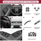 Carbon Fiber Door Switch Button Anti-Scratch Trim for Tesla Model 3 (2024+) & Model Y (2025+)