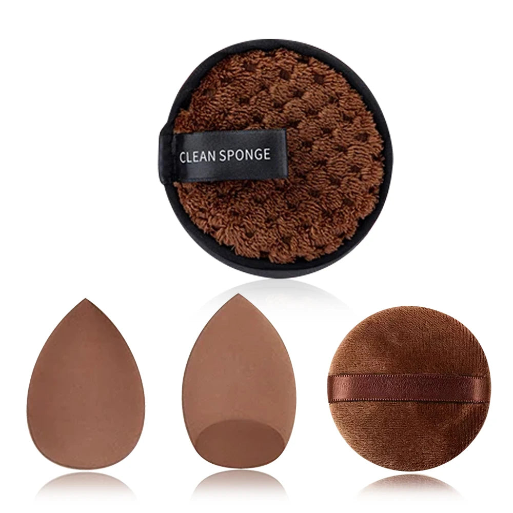 Makeup Brush & Beauty Sponge Set – Multiple Sizes & Colors