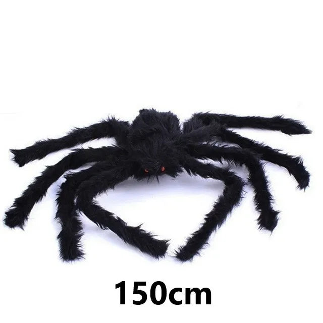 Halloween Giant Spider & Cobweb Decoration Set — Indoor & Outdoor Party Decor