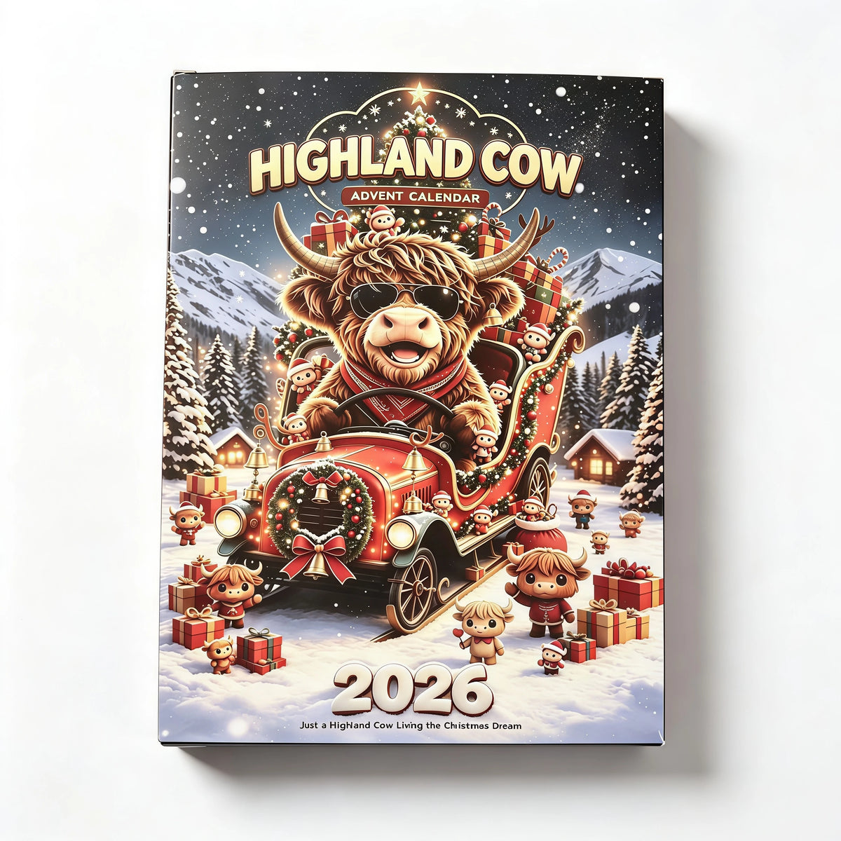 2026 Highland Cow Advent Calendar – 24-Day Christmas Countdown