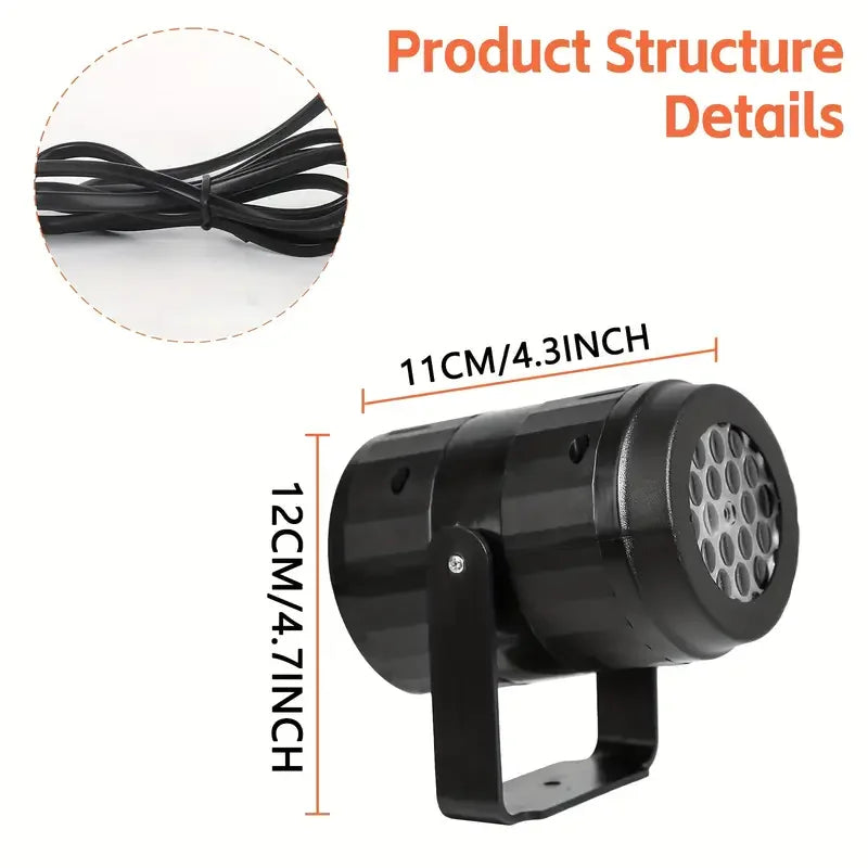 Snowflake Projector Light – USB Rotating Indoor & Outdoor Christmas Decoration