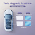 Foldable Magnetic Glass Roof Sunshade for Tesla Model 3 & Y (2021–2025, incl. Highland & Juniper)