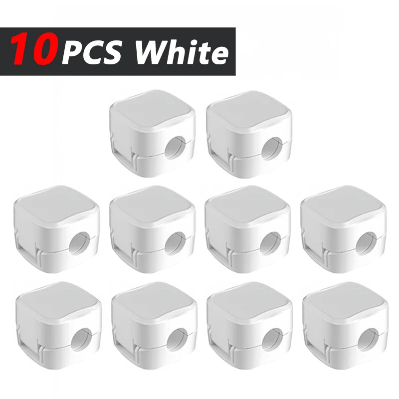 Adhesive Cable Clips – Under-Desk Cord Management Organizer