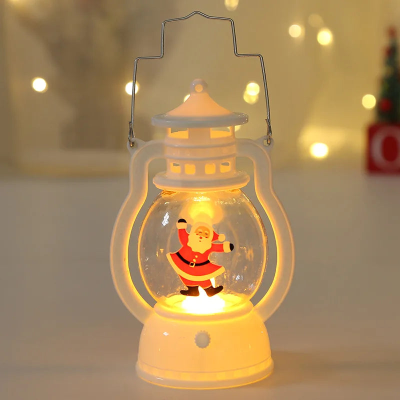 Portable LED Christmas Lantern – Santa, Snowman & Holiday Character Lights