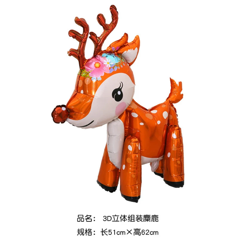 Giant Christmas Foil Balloons – Santa, Tree, Elk, Penguin & More Holiday Character Balloons