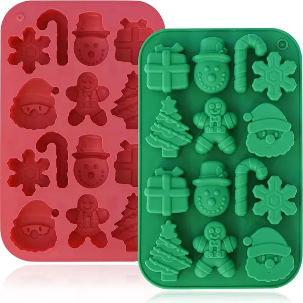 Christmas Silicone Chocolate & Candy Mold – 12-Cavity Holiday Baking Mould for Chocolates, Gummies & Cake Decorations
