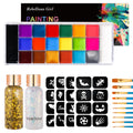 VERONNI 20-Color Face & Body Paint Palette — SFX Oil Makeup Kit with Brushes