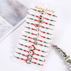 Christmas Beaded Bracelet Set – Santa, Elk & Bell Charm Bracelets for Women & Girls