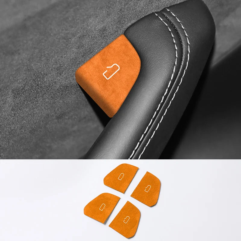 Carbon Fiber Door Switch Button Anti-Scratch Trim for Tesla Model 3 (2024+) & Model Y (2025+)