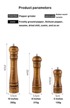 5",  8",  10" Solid Wood Salt and Pepper Grinder