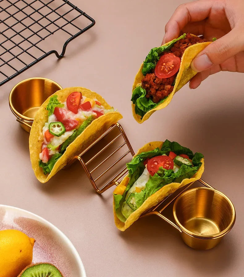 Stainless Steel Taco Holder Set
