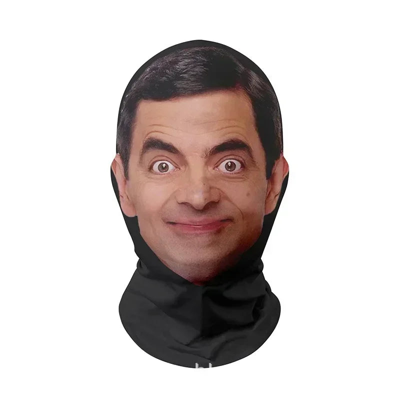 3D Full Face Mask | Funny Printed Halloween Cosplay Head Scarf