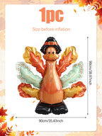 Thanksgiving Standing Turkey Foil Balloon – Harvest & Pumpkin Party Décor
