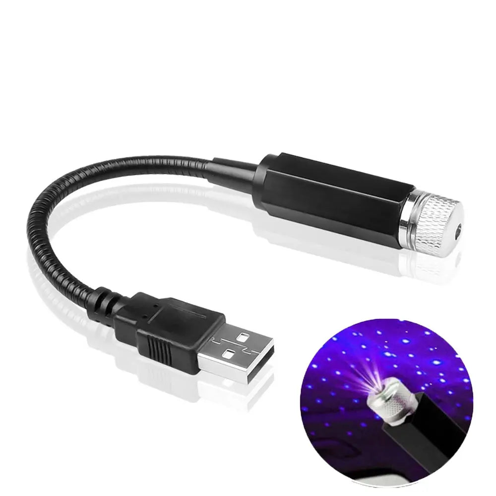 Mini Star Galaxy Projector Light – USB Car Roof & Ceiling Night Lamp