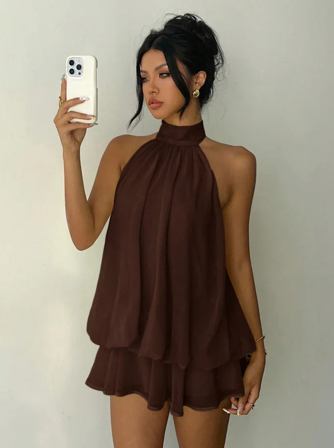 Women's Backless Halter SlimFit Top