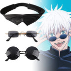 Satoru Gojo Cosplay Mask & Glasses — Jujutsu Kaisen Anime Accessories for Halloween & Masquerade