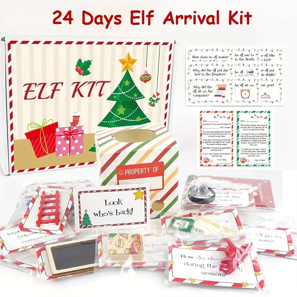 24-Day Christmas Countdown Elf Kit – Jokes, Surprises & Festive Activities