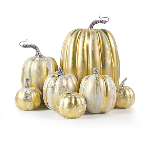 7-Piece Artificial Pumpkin Set – Assorted Farmhouse Fall & Thanksgiving Décor