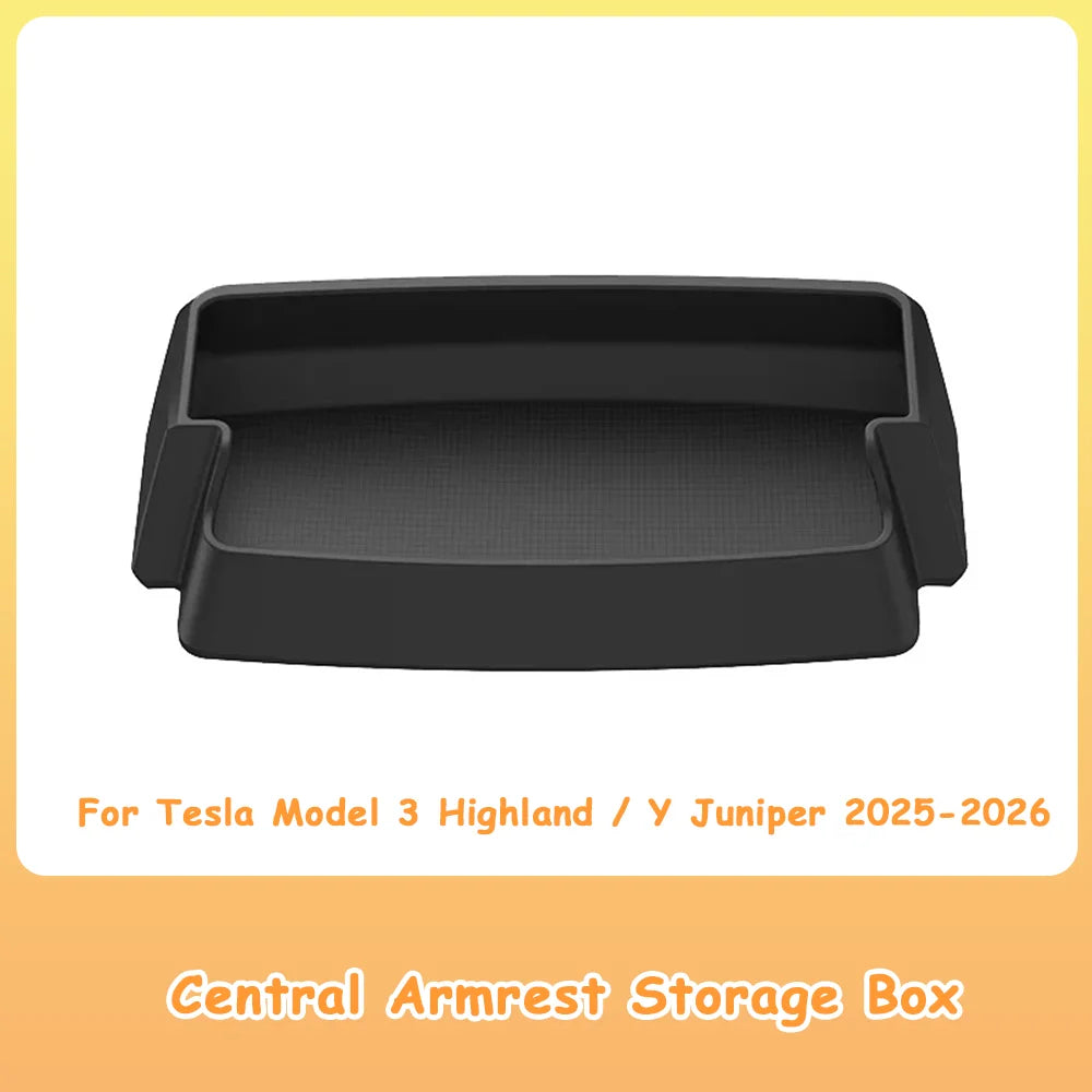 Silicone Armrest Storage Box for Tesla Model 3, Y, Highland & Juniper