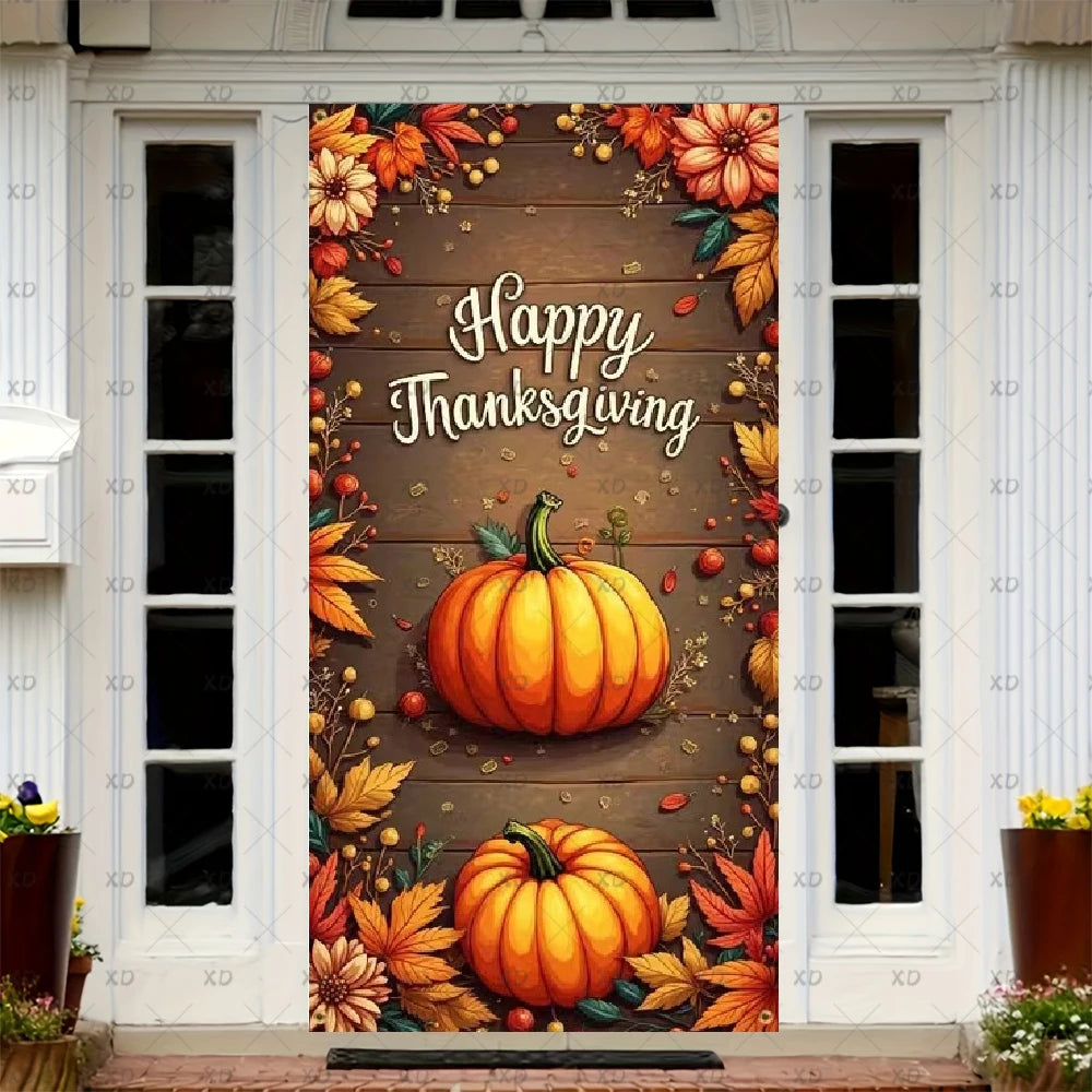 Fall Thanksgiving Harvest Party Backdrop Banner