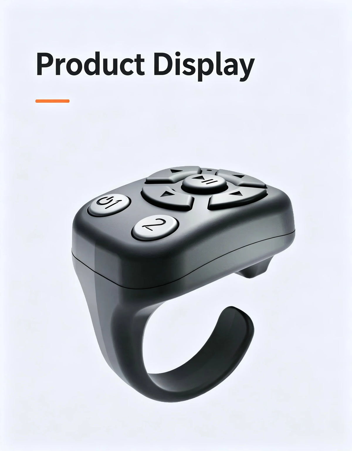Bluetooth Scrolling Ring Remote – Page Turner & Camera Shutter Controller
