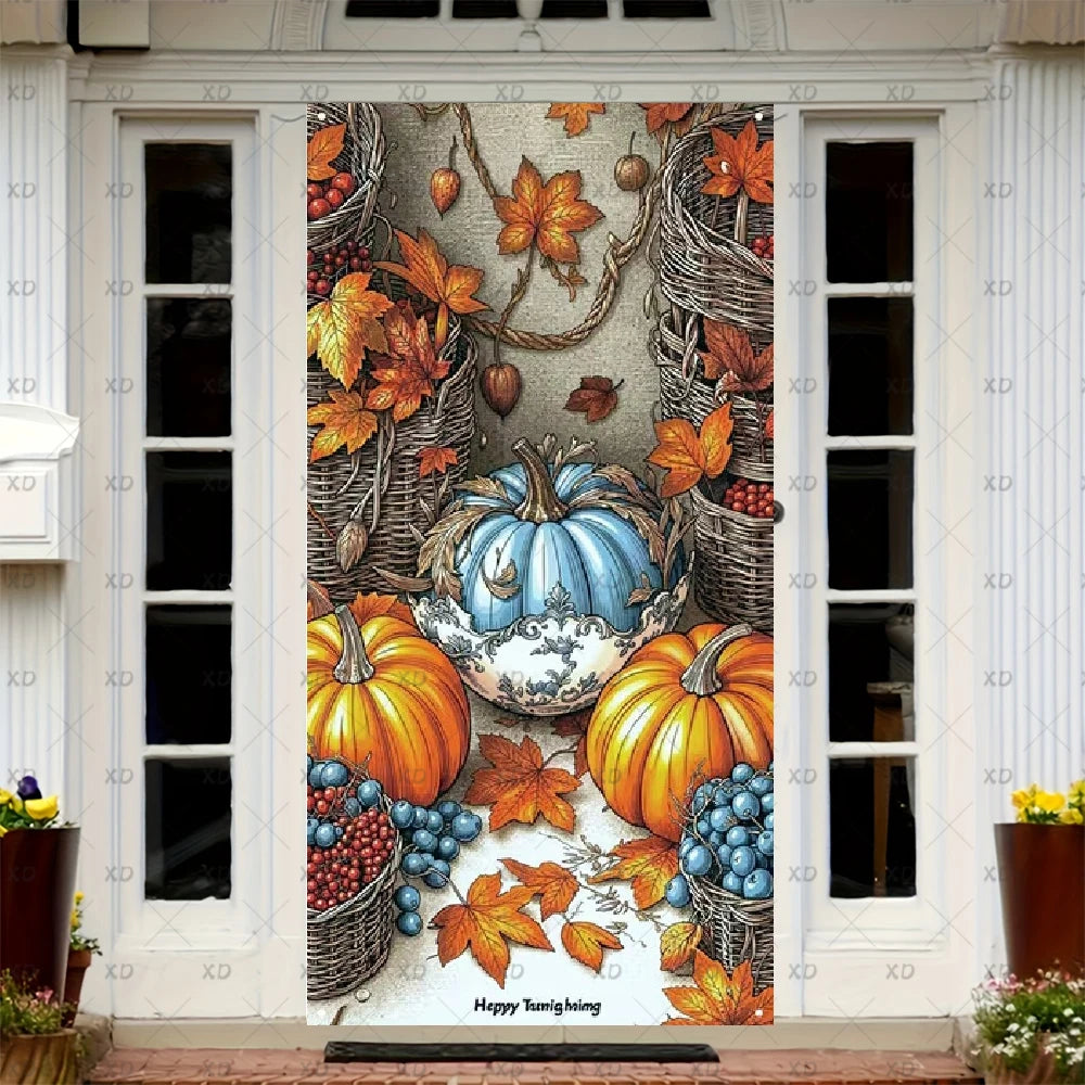 Fall Thanksgiving Harvest Party Backdrop Banner