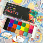 20-Color Face & Body Paint Set — Non-Toxic Oil Pigments with Brushes for Halloween, Cosplay & Kids