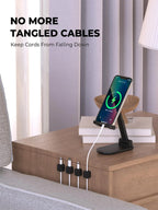 Adhesive Cable Clips – Under-Desk Cord Management Organizer