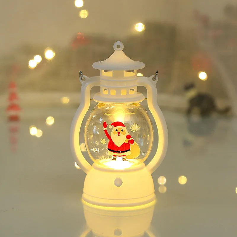Portable LED Christmas Lantern – Santa, Snowman & Holiday Character Lights