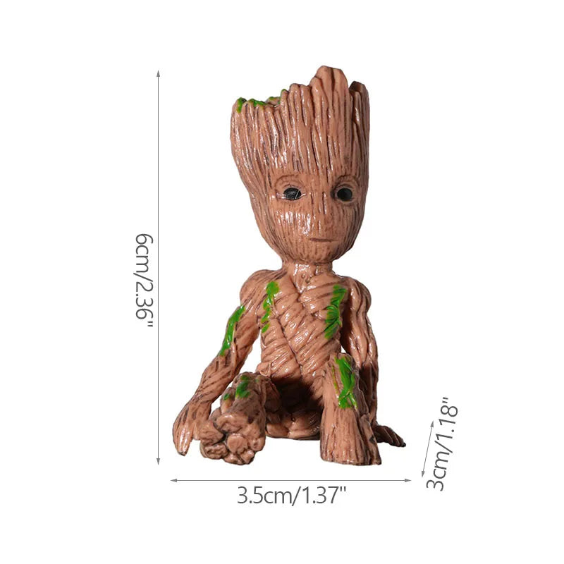 Groot Figurine Desktop Ornament | Cartoon Tree Man Miniature Decor