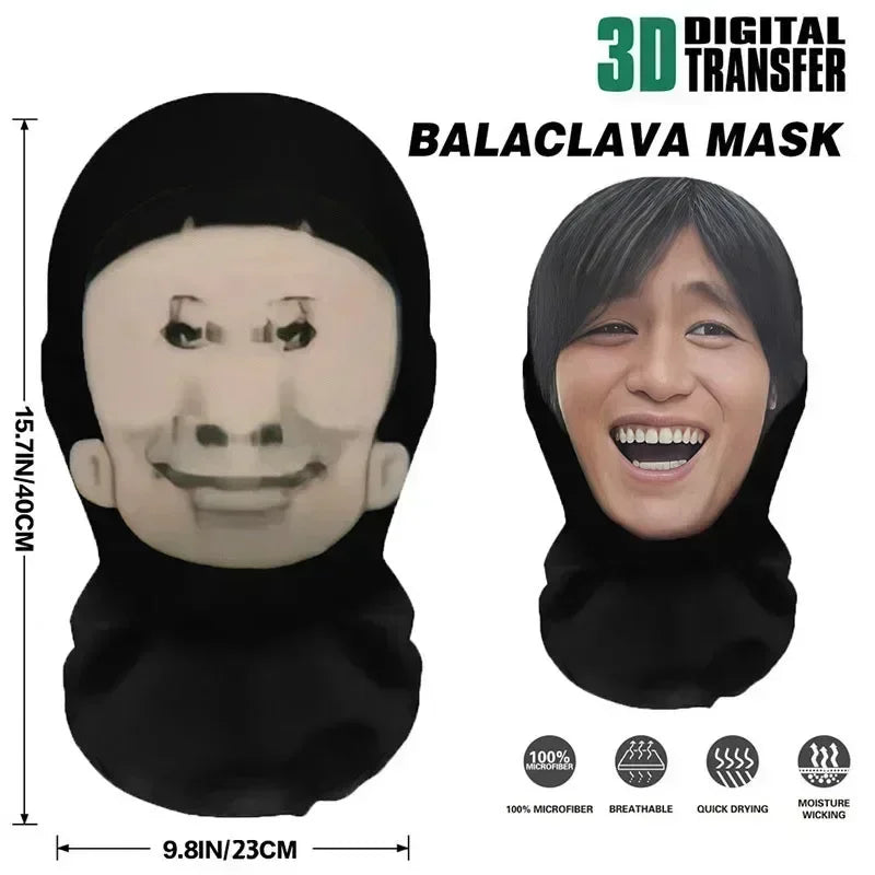 3D Full Face Mask | Funny Printed Halloween Cosplay Head Scarf