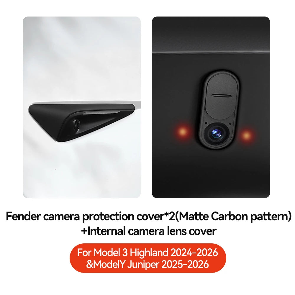 Side Turn Signal Camera Trim Cover for Tesla Model 3 Highland & Model Y Juniper
