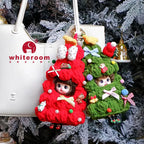 Christmas Mini Doll Pendant – Handmade Crochet Sweater & Scarf Set