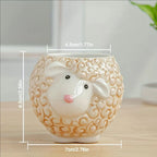Cute Animal Ceramic Succulent Planter – Balcony & Desktop Home Decor