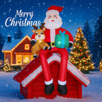 9.5FT Inflatable Christmas Santa Claus with LED Lights – Outdoor Yard Decoration