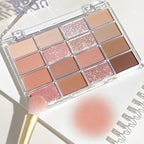 16-Color Earth Tone Eyeshadow Palette – Matte & Shimmer