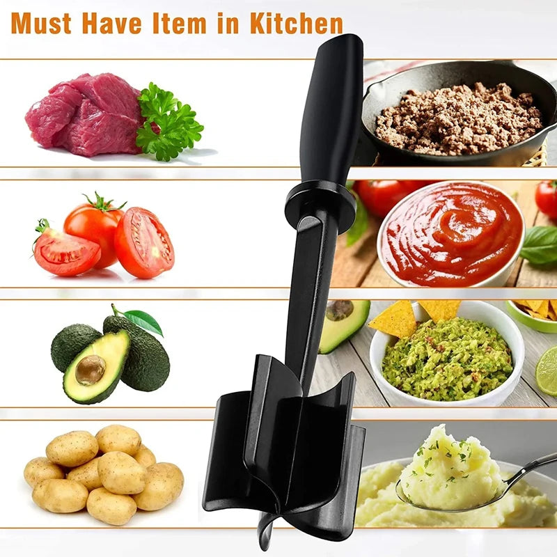 Handheld Meat Chopper & Ground Beef Smasher