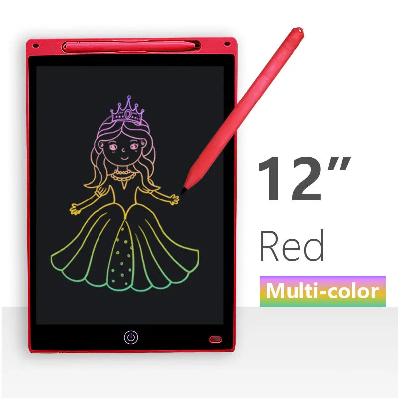 Kids LCD Writing & Drawing Tablet – 8" & 12" Colorful Screen