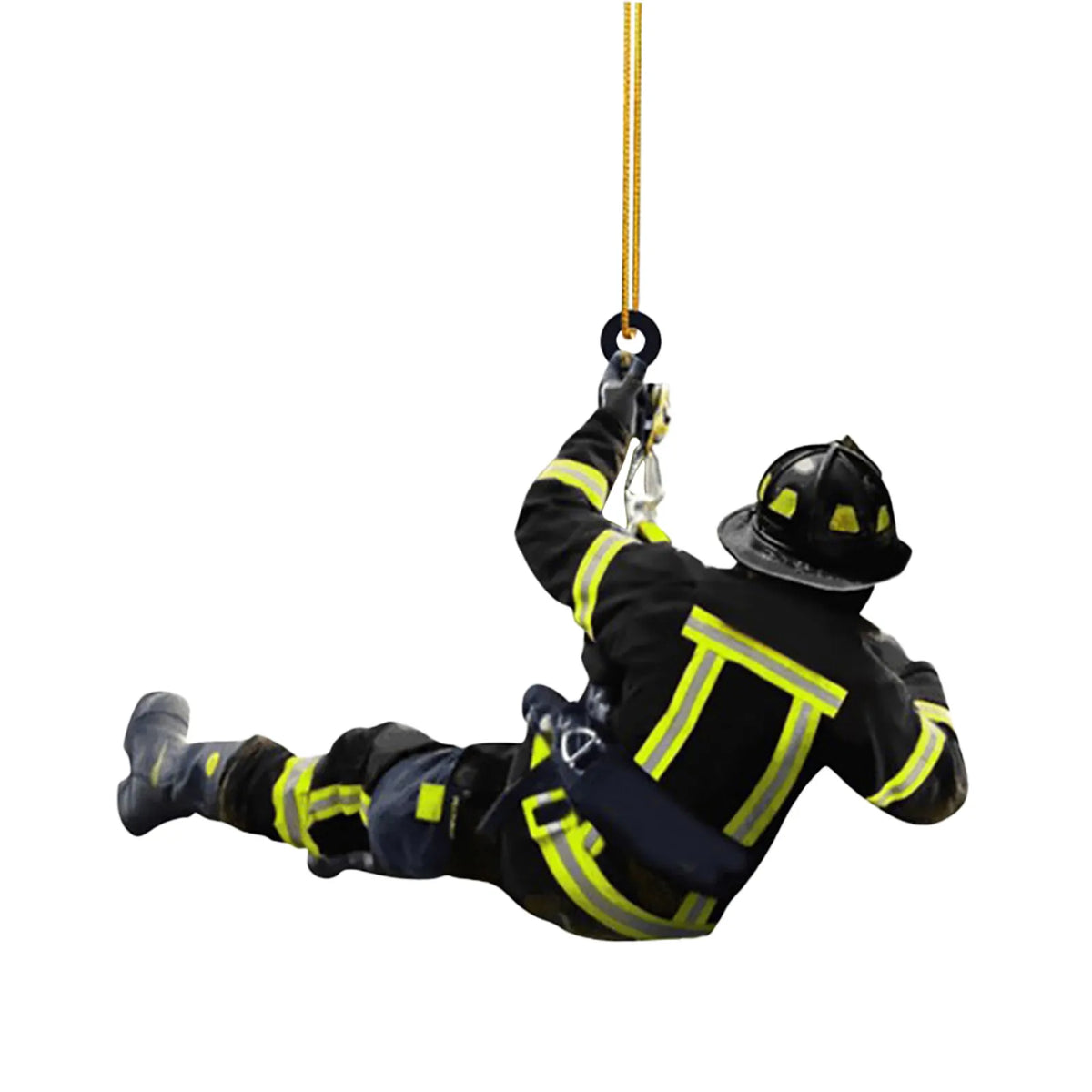 Firefighter Christmas Ornament – Double-Sided Acrylic Fireman Hanging Decoration
