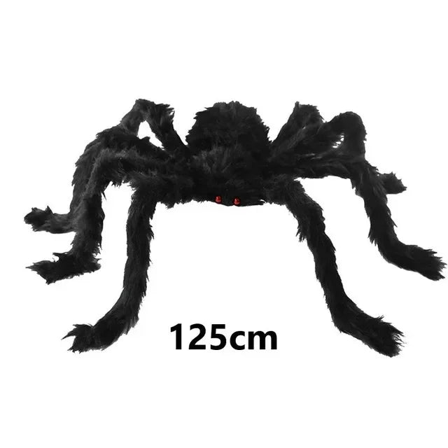 Halloween Giant Spider & Cobweb Decoration Set — Indoor & Outdoor Party Decor
