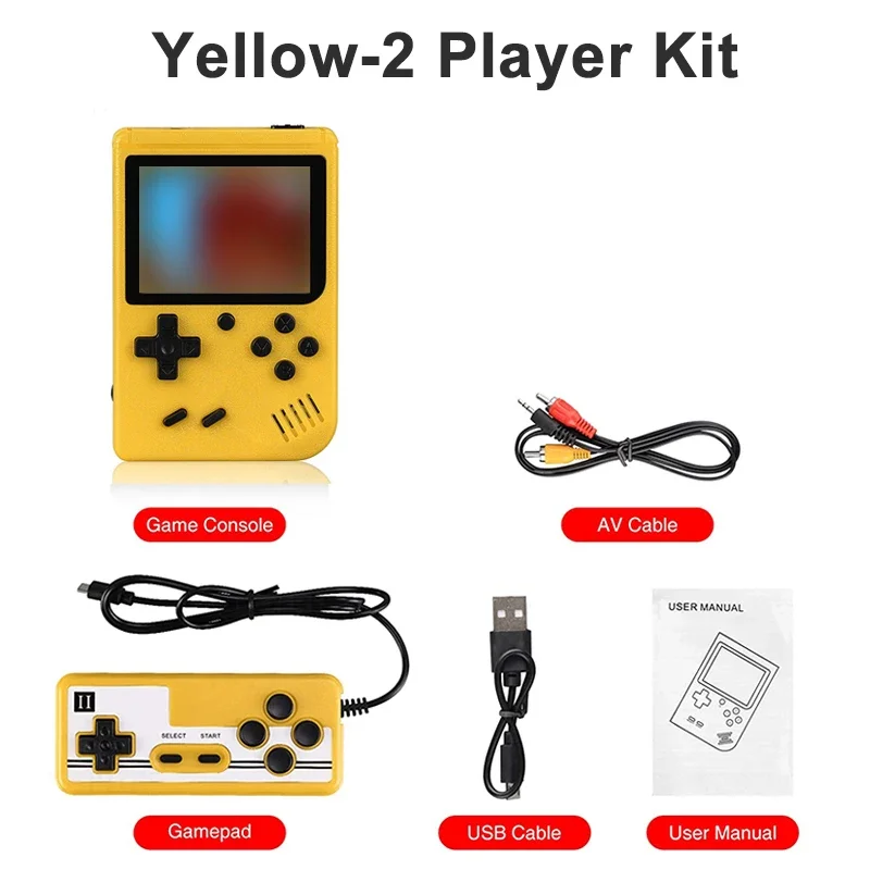 Retro 8-Bit Handheld Game Console with 400 Built-In Games