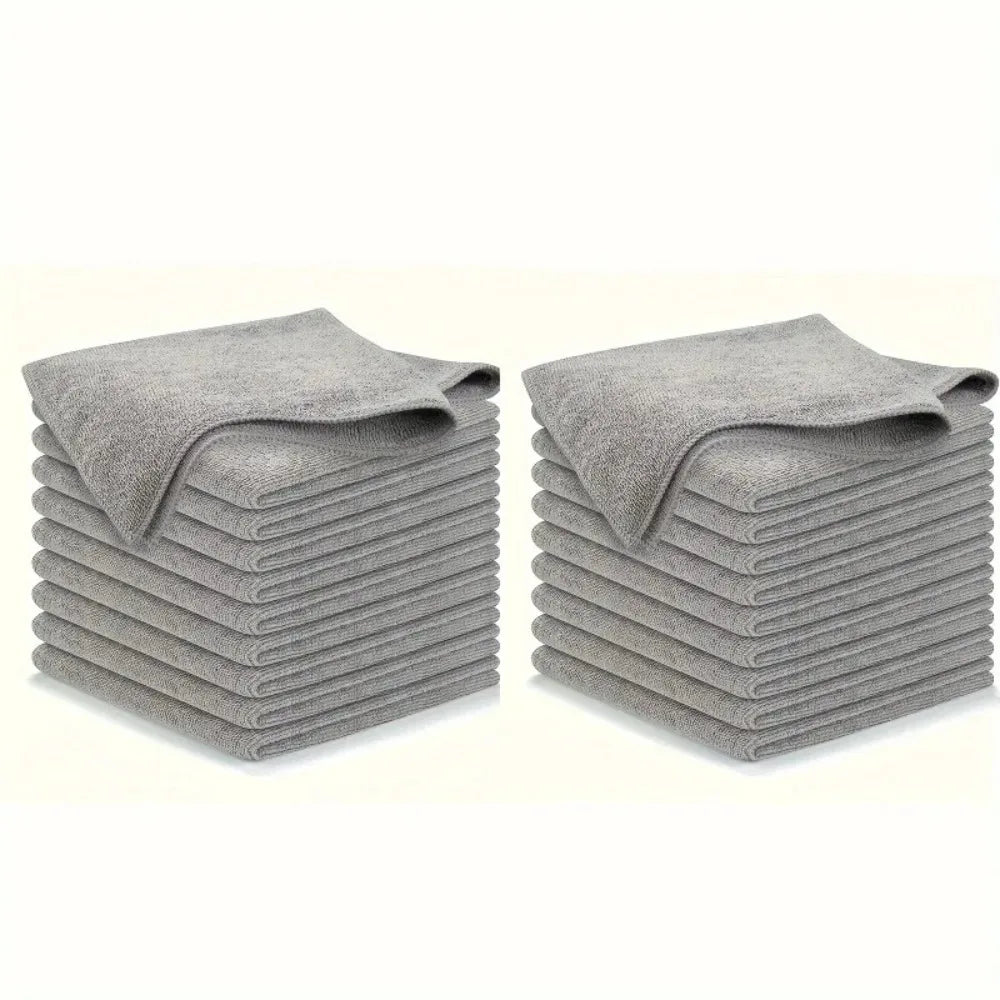 Microfiber towel cleaning set, with highly absorbent, soft and stain-removing fabric