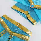Jasmine Princess Costume Dress — Aladdin Magic Lamp Girls Cosplay Outfit
