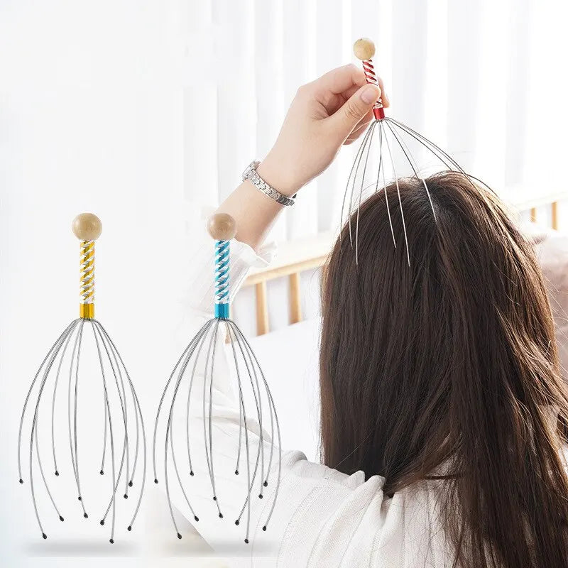 Octopus Head Scalp Massager – Manual Stress Relief Claw Tool (2-Pack)