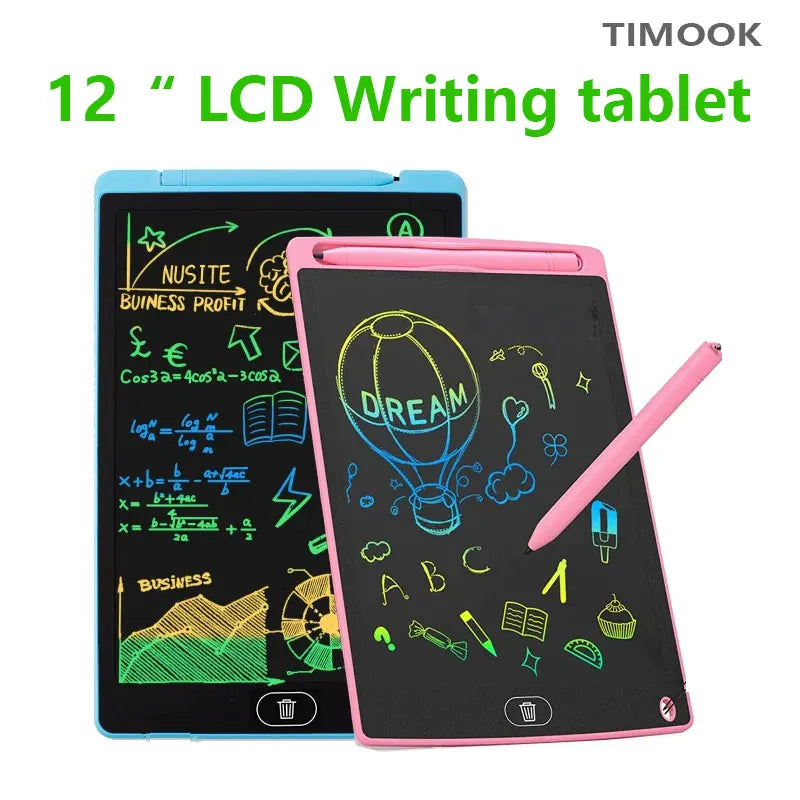 Kids LCD Writing & Drawing Tablet – 8" & 12" Colorful Screen