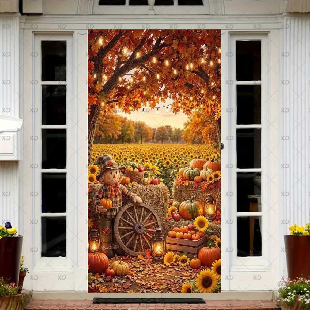 Fall Thanksgiving Harvest Party Backdrop Banner