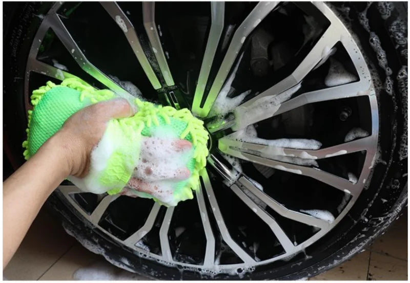 Microfiber Car Wash Mitt Gloves – Scratch-Free Detailing Sponge