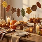 Thanksgiving Maple Leaf Felt Banner – Fall Harvest & Halloween Décor
